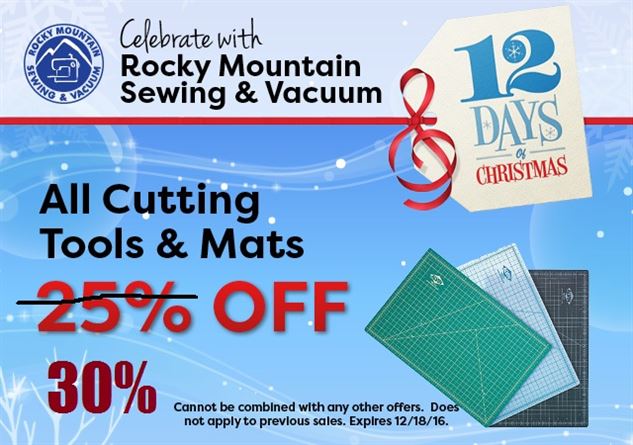 sewing sale cutting mats Rocky Mountain Sewing Denver area Colorado Springs