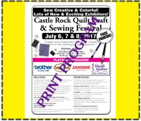 Graphic to click on to print program for Rocky Mountain Quilt, Craft & Sewing Festival