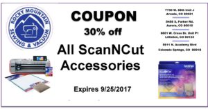 Coupon for 30% off ScanNCut Accessories