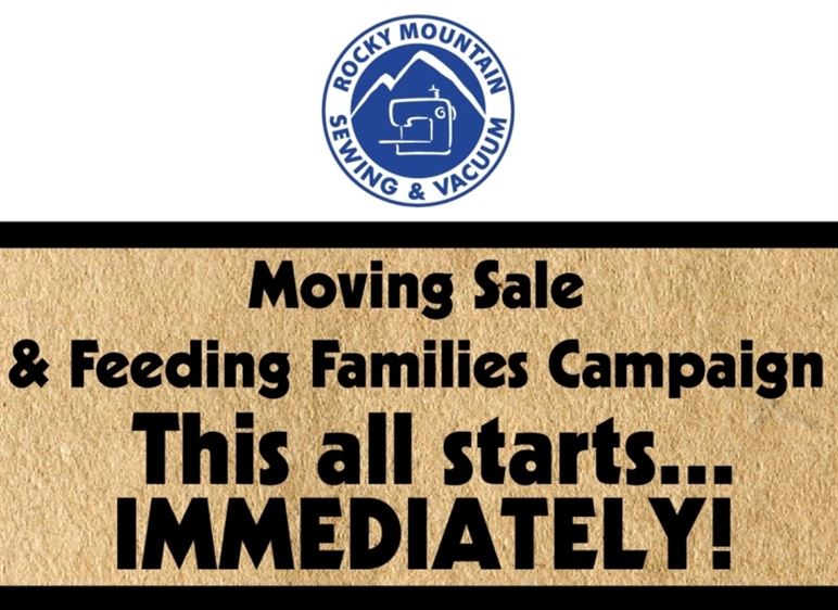 We can’t wait any longer! Moving Sale & Feeding Families campaign starts NOW!