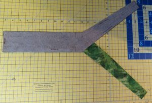 Photo of two section 2 strips right sides together 