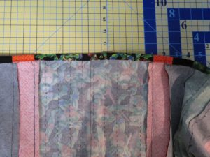 Hemming the square tuffet cover