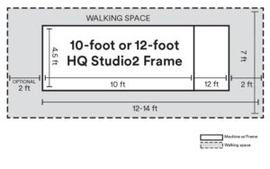Handi Quilter Amara 20 Studio2 Frame Floorspace