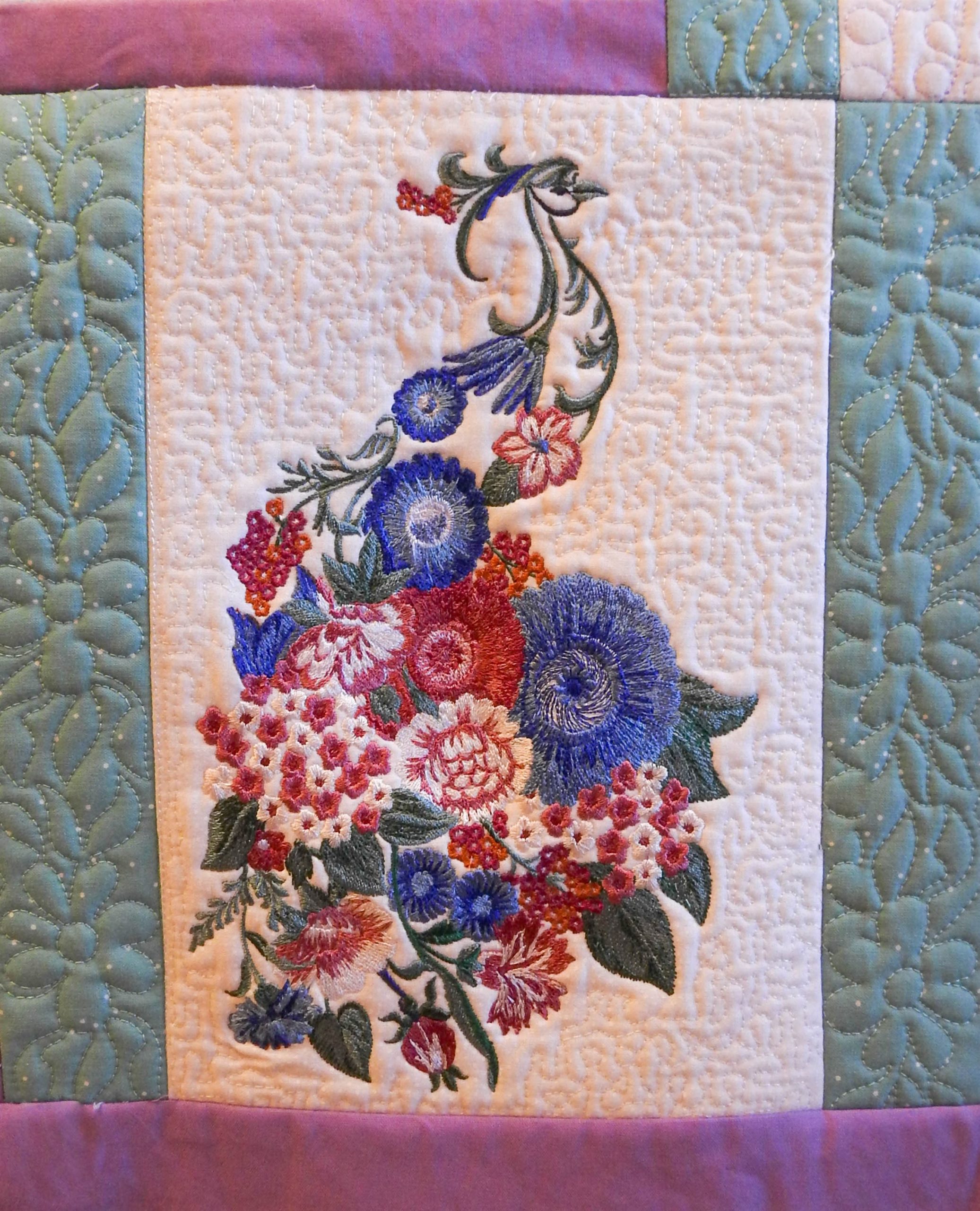 Create Your Own Embroidered Quilt Block With Stippling Using Floriani FTC-U