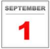September first calendar page