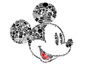 photo of Mickey Mouse embroidery design built in to the Brother Luminaire Xp1