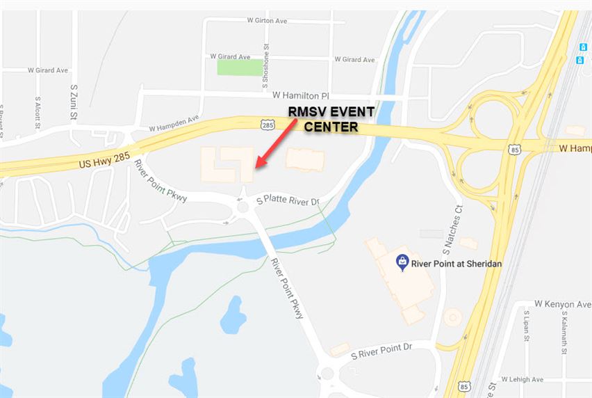 map showing location of RMSV event center