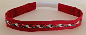 Photo of headband made with triple ribbon stitches