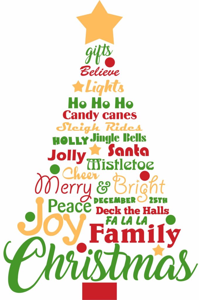 Christmas Word Collage to Embroider | Rocky Mountain Sewing and Vacuum