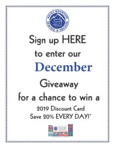 Kiosk sign for December events with sewfun membership as give-away