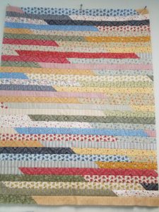Jelly Roll Quilt made in Jelly Roll Race like one in Littleton March events