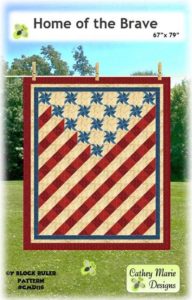 photo of pattern cover for Home of the Brave quilt shown in June Sew Fun