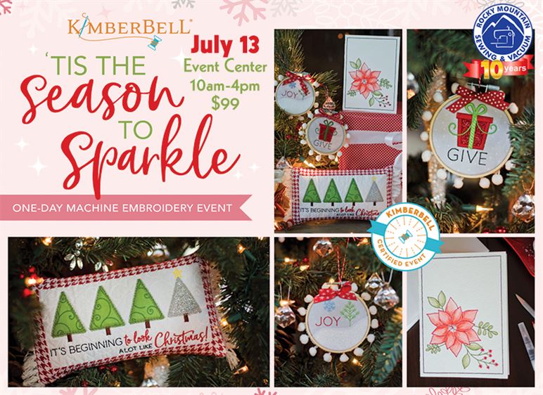 Collage of projects to be completed at Kimberbell Tis the Season to Sparkle July event.