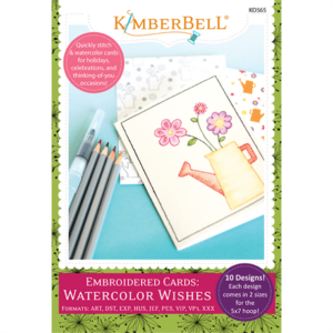 Photo of Kimberbel Watercolor  Wishes embroidered cards for August Sew Fun.