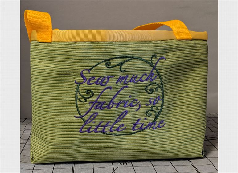 Picture of completed sewing tote