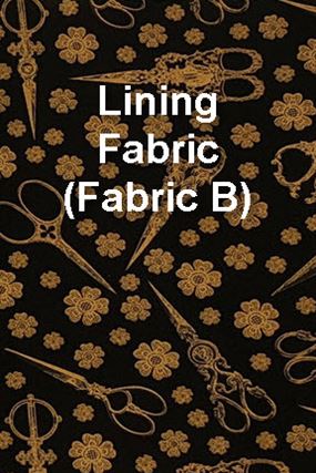 photo of fabric b folining of folded accessory holder
