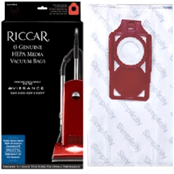 Photo of box and bag for Riccar Radiance Bagged Vacuum