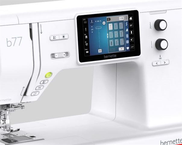 photo of bernette 77 sewing machine touch screen