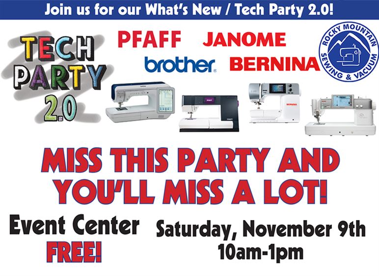 Graphic advertising Tech Party 2.0 one of November events