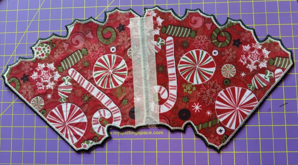 two panels of Free Standing Holiday Wreath taped together.