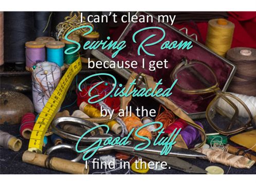 can't clean sewing room meme