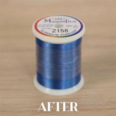 Photo of thread spool wrapped with Hugo's Amazing Tape