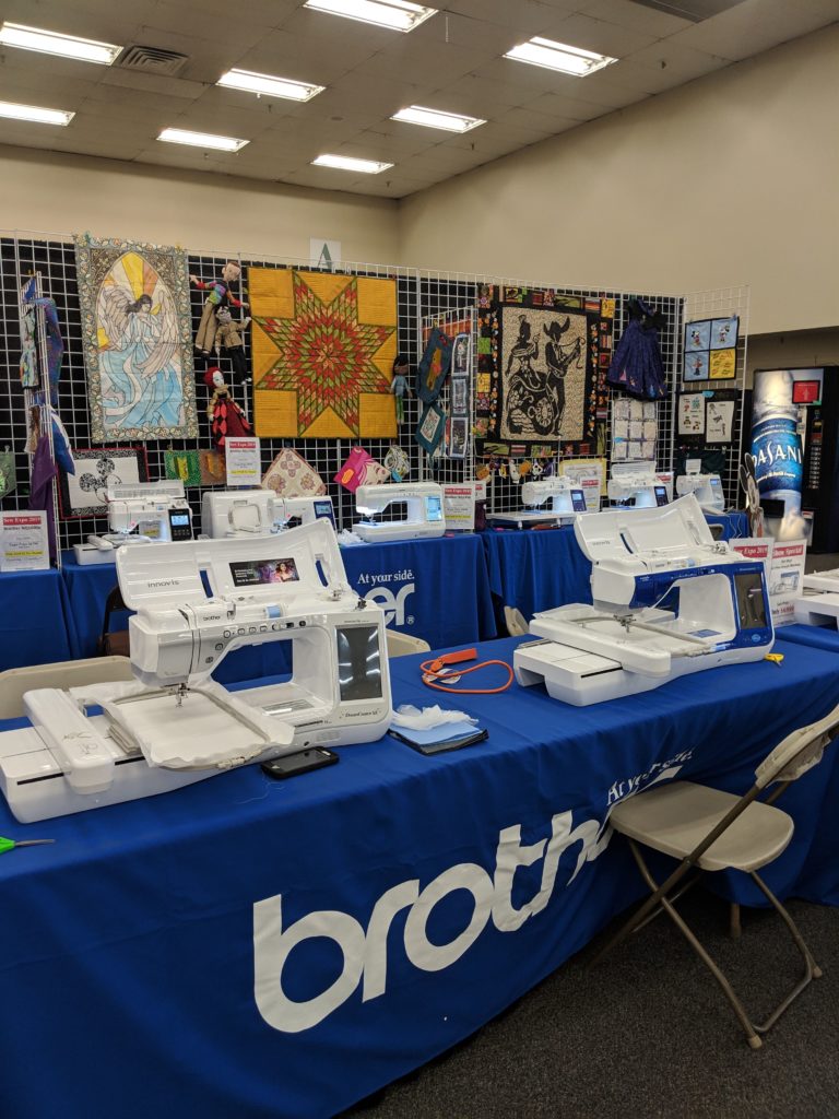 photo of brother set up at Sewing Expo one of March Events