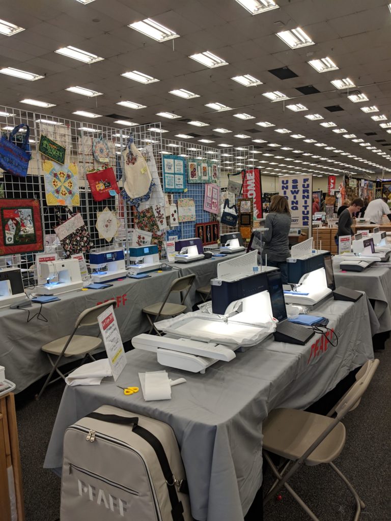 photo of PFAFF set up at Sewing Expo one of March Events