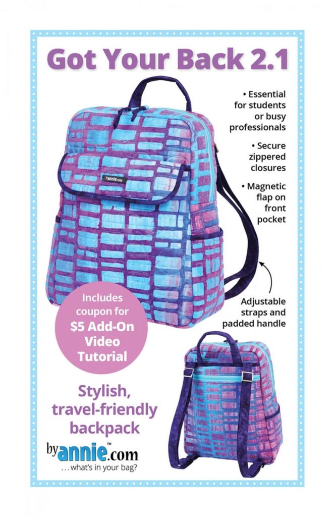 Photo of Got Your Back 2.1 backpack pattern for February Sew Fun