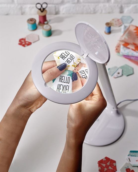 Daylight Halo Magnifier with needlework