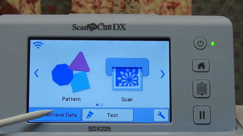 Retrieve Data screen shot of ScanNCut225DX