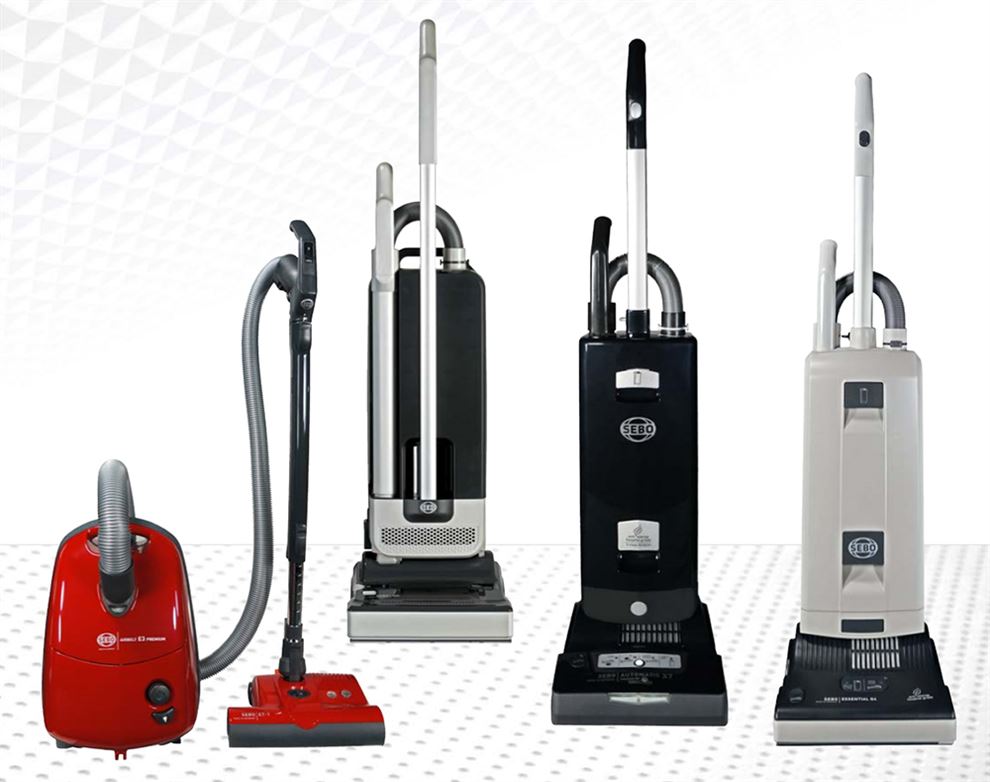 Different models of Sebo Vacuum Cleaners