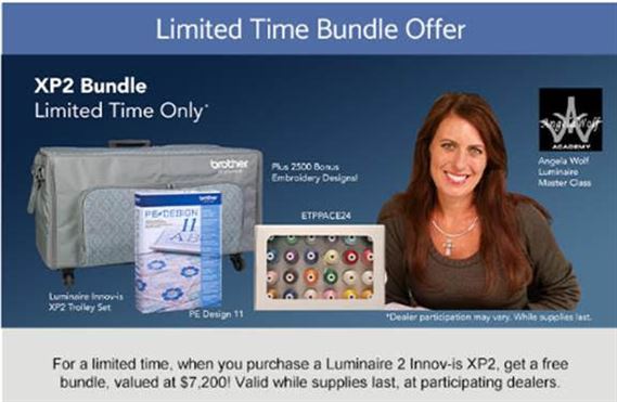 Graphic showing bundle that comes with the Luminaire XP2 for a limited time