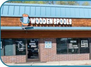 Photo of Wooden Spools store front, one of Discount Card sponsors