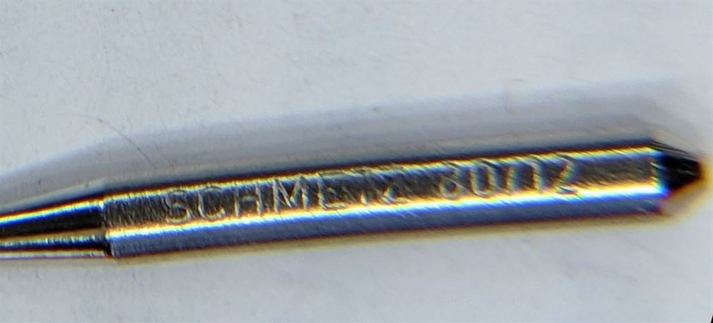Magnification of Schmetz 80/12 needle
