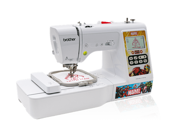 SIde view Brother Marvel LB5000M Special Edition Sewing/embroidery machine