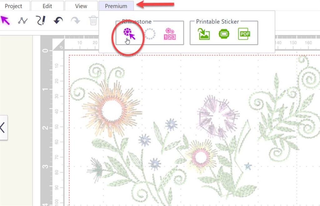 screen shot of Canvas Workspace Premium tab
