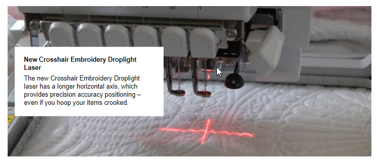 Brother PR680W laser crosshair