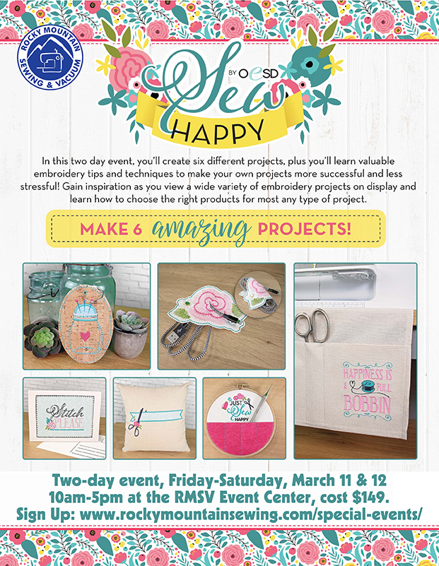 OESD Sew Happy – 03/11/22 Event Center