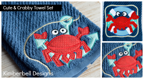 Kimberbell Club: Cute and Crabby Towel Set – 06/03/22 Colorado Springs