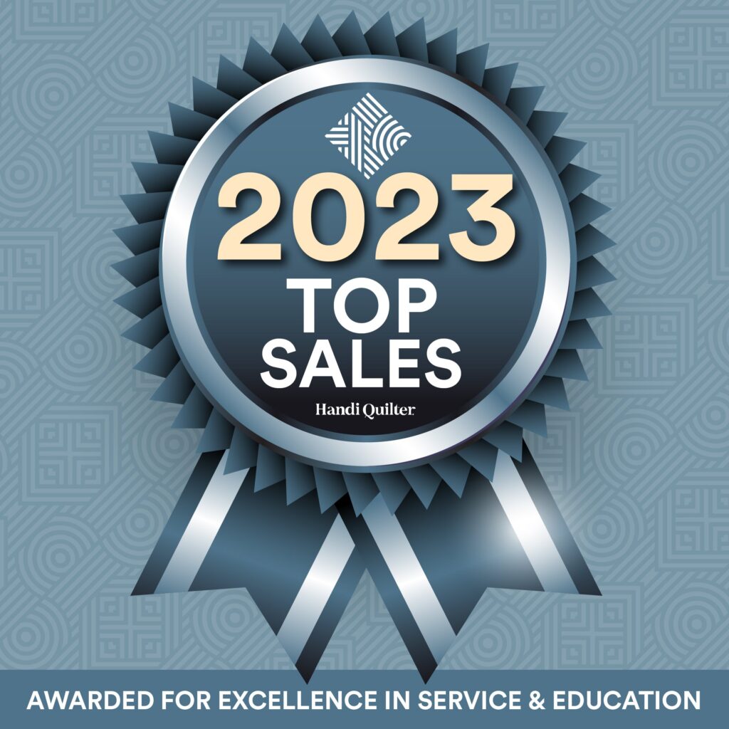 Handi Quilter 2023 Top Sales Retailer Award