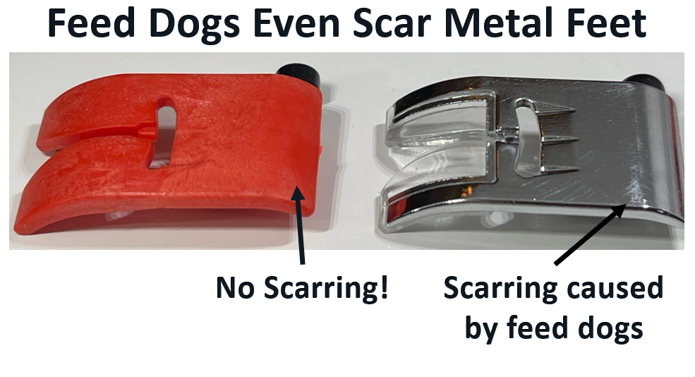 Scarring by Feed Dogs